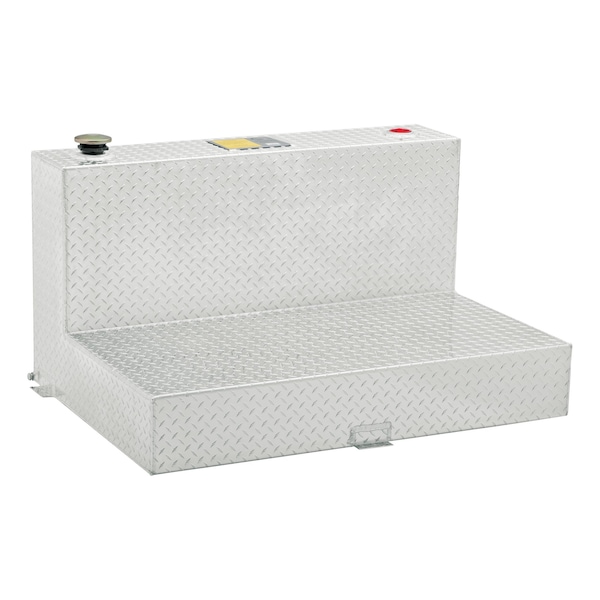 100-GALLON L-SHAPE BRIGHT ALUMINUM TRANSFER TANK